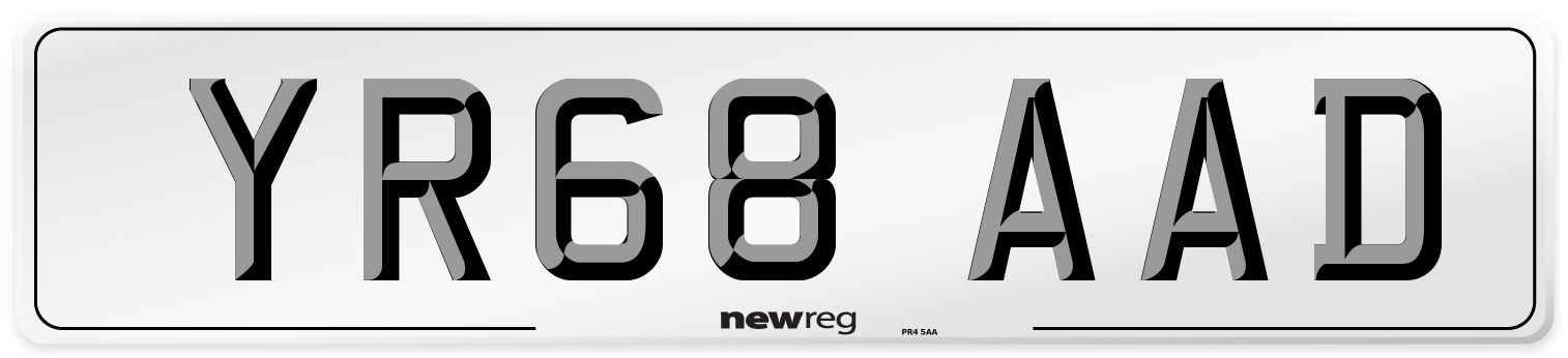 YR68 AAD Number Plate from New Reg